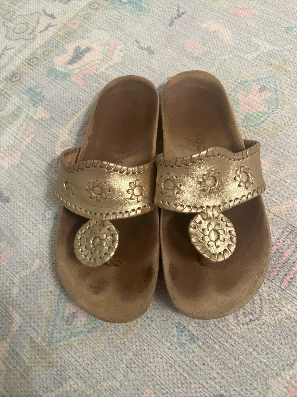 Jack Rogers Gold Sandals size 5.5